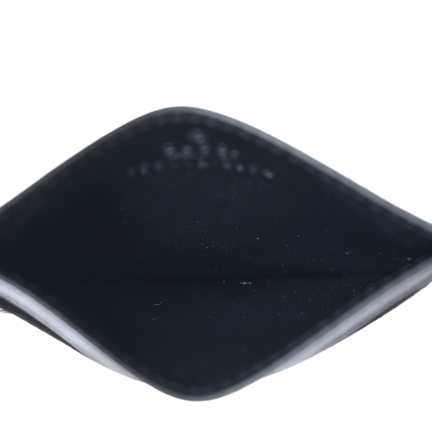 GG Supreme Monogram Textured Dollar Calfskin Retro Interlocking G Card Holder Black
