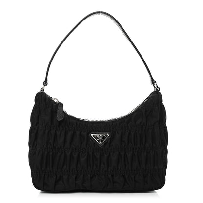 Prada Tessuto Nylon Gaufre Shoulder Bag Black 1 of 4