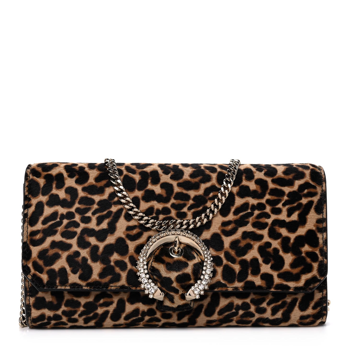 Ponyhair Mini Madeline Wallet On Chain Leopard Natural