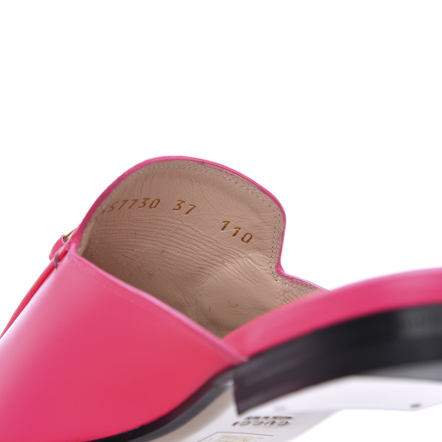 Gucci Calfskin Womens Princetown Slippers 37 Fuxia Fluo 8 of 9