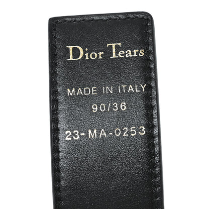 Christian Dior Calfskin 35mm Reversible DiorTears Belt 90 36 Black Brown 3 of 6