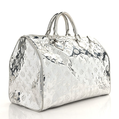 Louis Vuitton Monogram Miroir Speedy 35 Silver 3 of 10