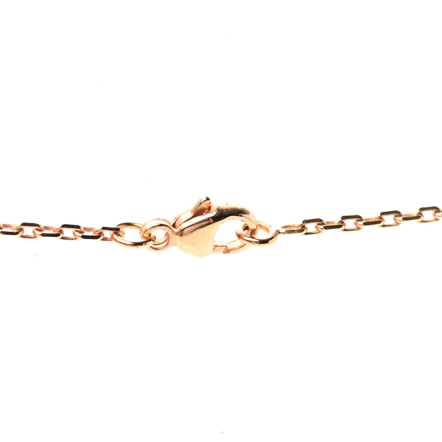 Lacquered Rose Gold Mini Pop H Pendant Necklace Black