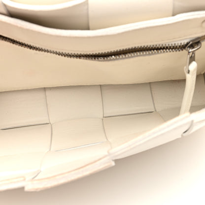 Bottega Veneta Lambskin Maxi Intrecciato Cassette Crossbody Bag White 5 of 9