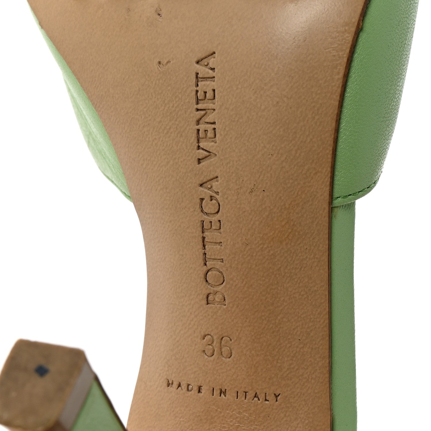 Bottega Veneta Lambskin Stretch Mule Sandals 36 Pistachio 7 of 8