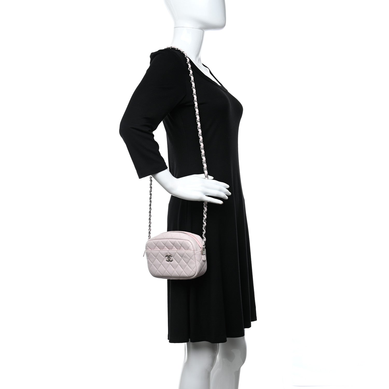 Chanel Lambskin Quilted Small Timeless Camera Case Light Pink 2 of 9