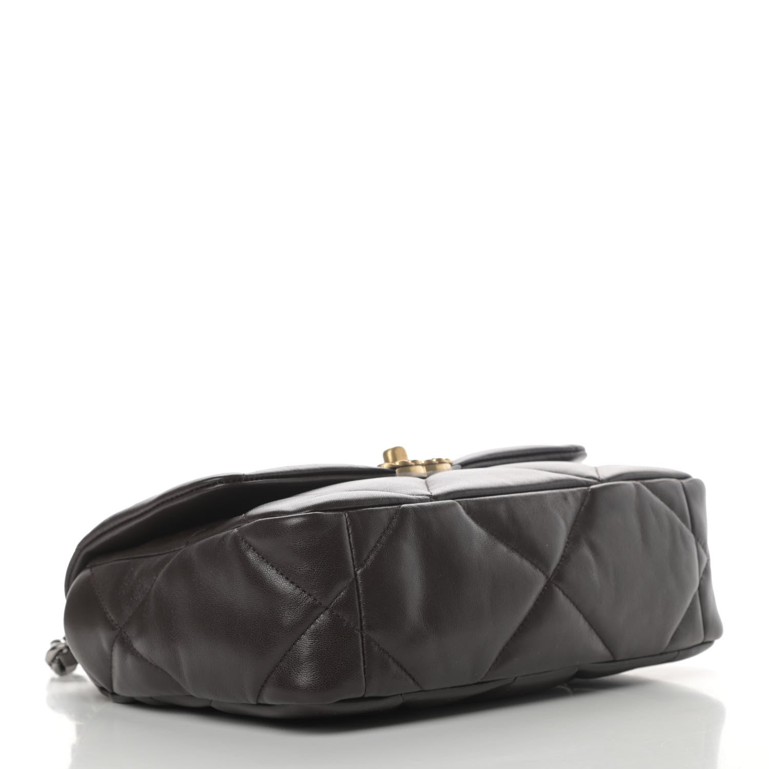 Chanel Lambskin Quilted Medium Chanel 19 Flap Dark Brown 3 of 4
