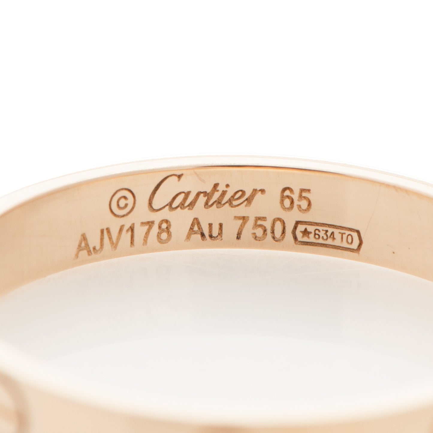 18K Yellow Gold 4mm LOVE Wedding Band Ring 65 11