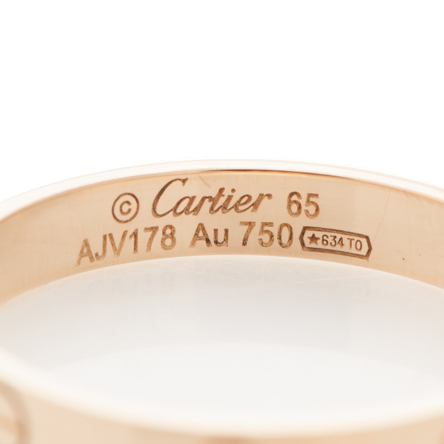 Cartier 18K Yellow Gold 4mm LOVE Wedding Band Ring 65 11 4 of 4