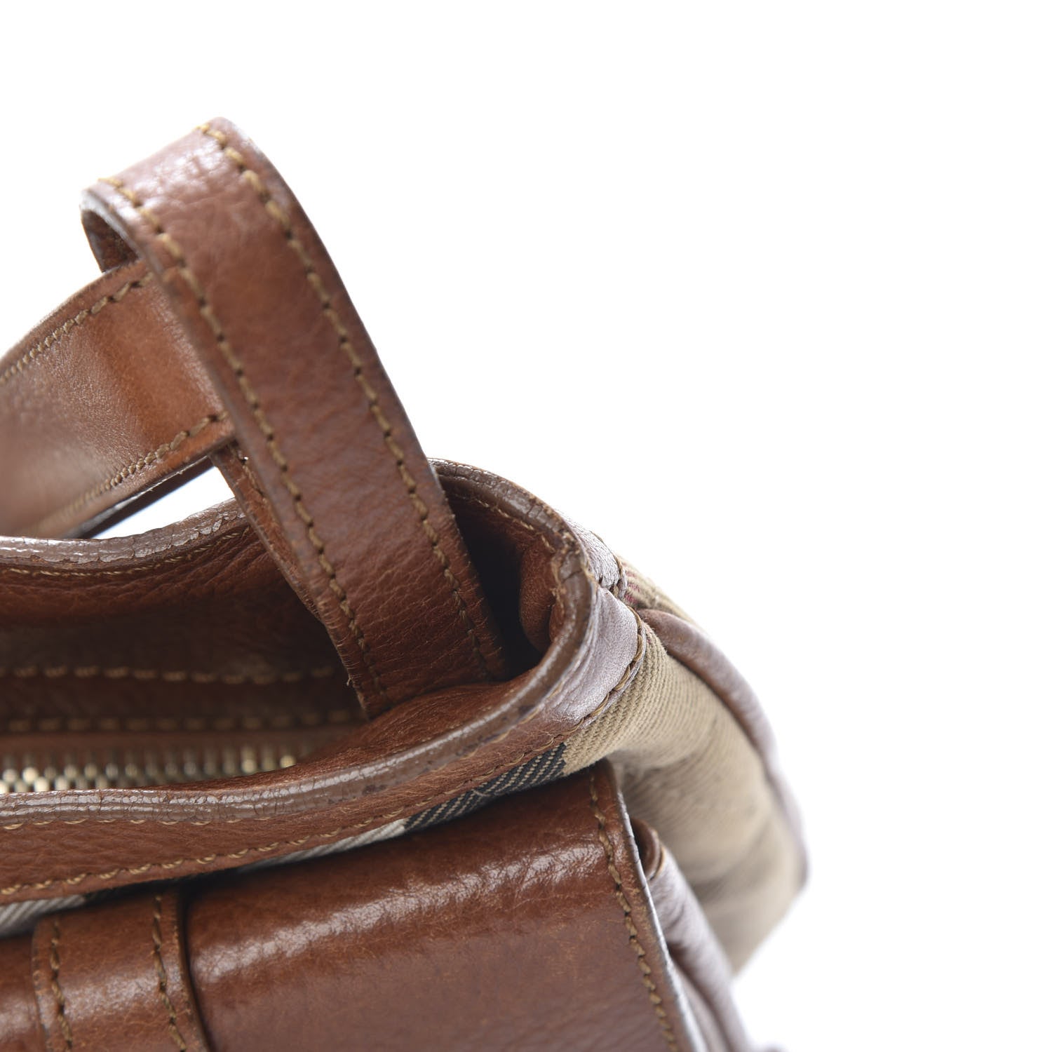 Burberry House Check Buckle Bag Dark Tan 13 of 16