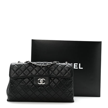 Chanel Lambskin Quilted Jumbo Chanel by 4 Flap Black 16 of 16