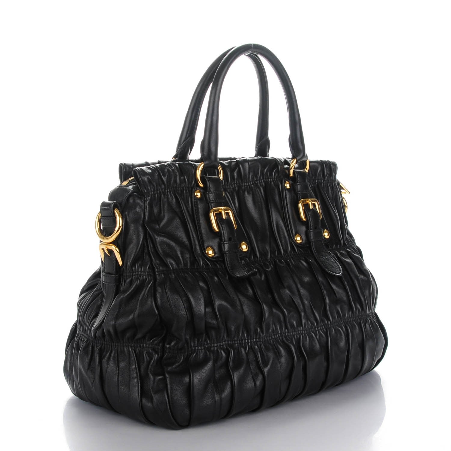 Prada Nappa Gaufre Tote Nero Black 3 of 8