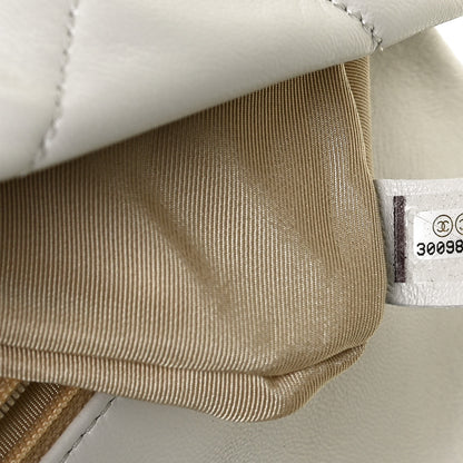 Chanel Goatskin Quilted Medium Chanel 19 Flap White 7 of 13