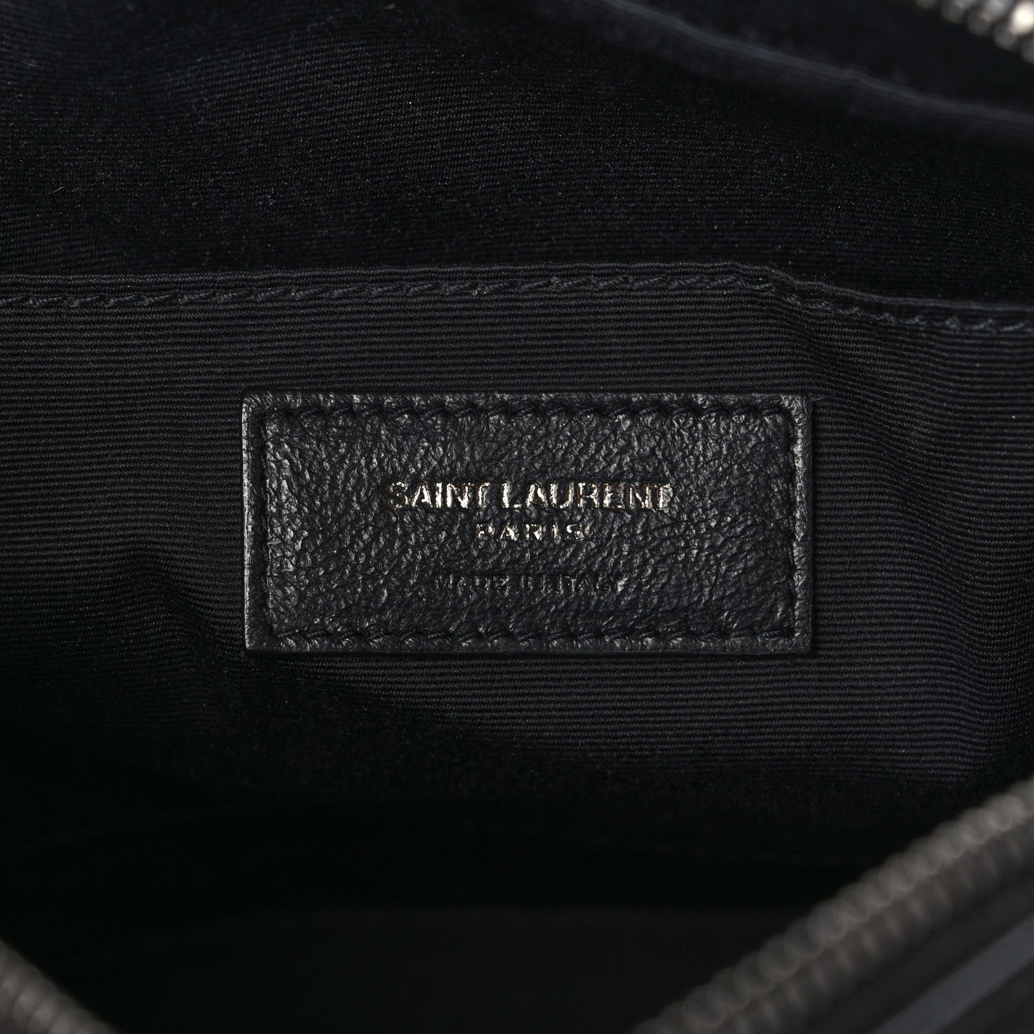 Saint Laurent Calfskin Matelasse Monogram Lou Camera Bag Black 6 of 10