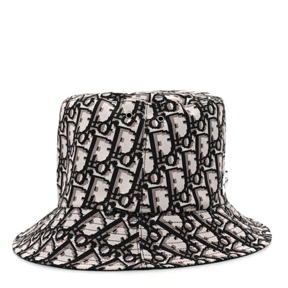 Christian Dior Oblique Reversible Teddy-D Brim Bucket Hat 57 Navy 9 of 13