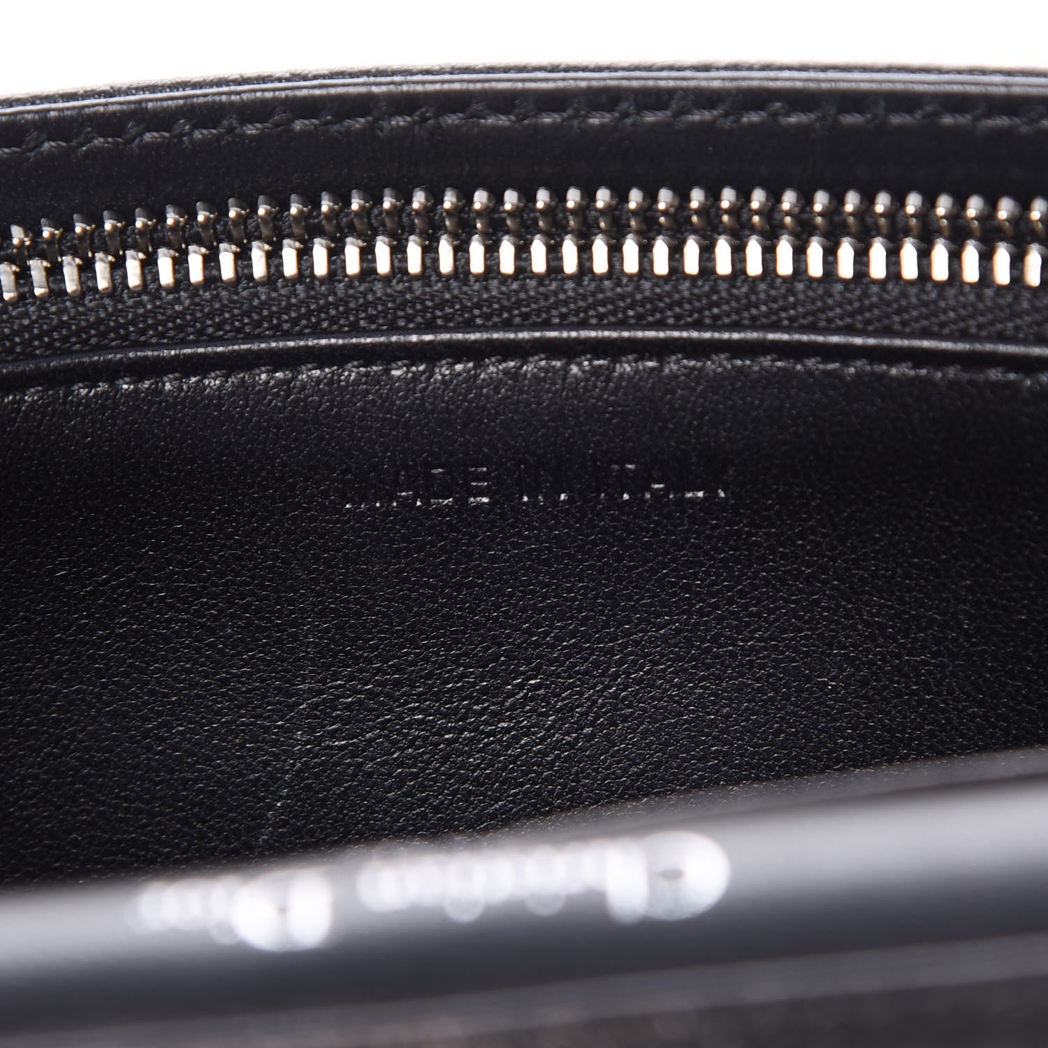 Christian Dior Grained Calfskin Diorama Wallet on Chain Pouch Black 6 of 12