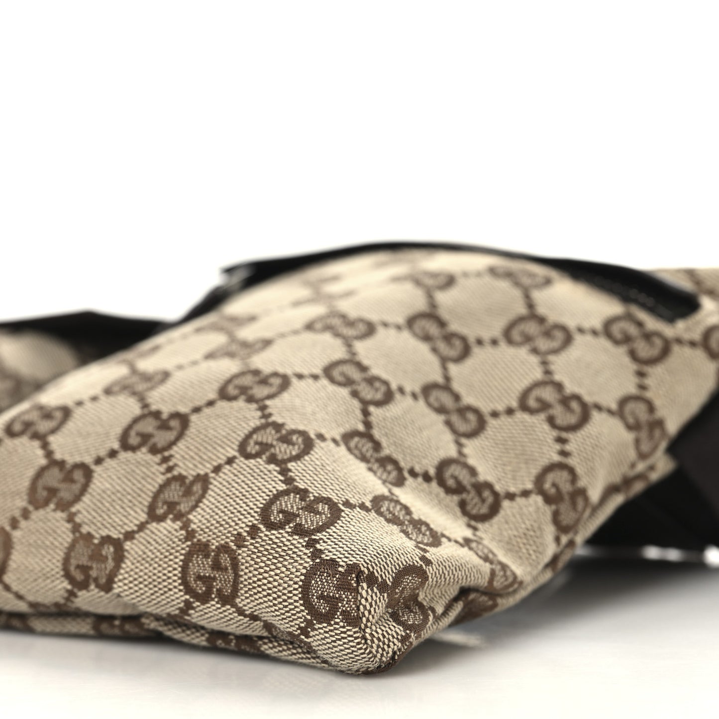 GG Monogram Double Pocket Belt Bag Dark Brown