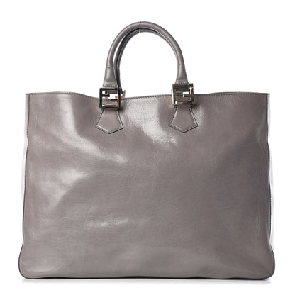 Fendi Vitello Acqua Large Twins Tote Grigio Scuro 1 of 9