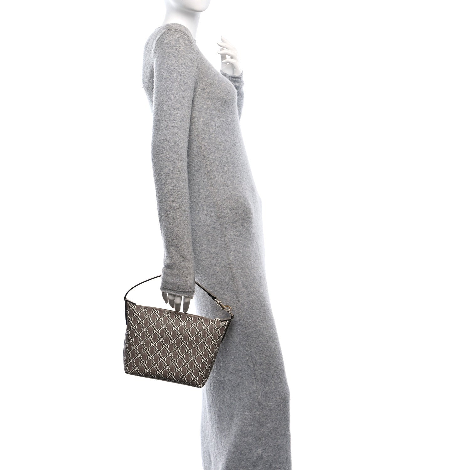 Gucci GG Shadow Monogram Super Mini Ophidia Shoulder Bag Taupe 2 of 10