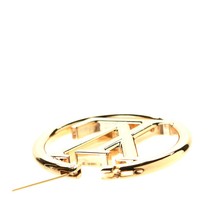 Louis Vuitton Metal Louise Hoop Earrings Gold 4 of 4