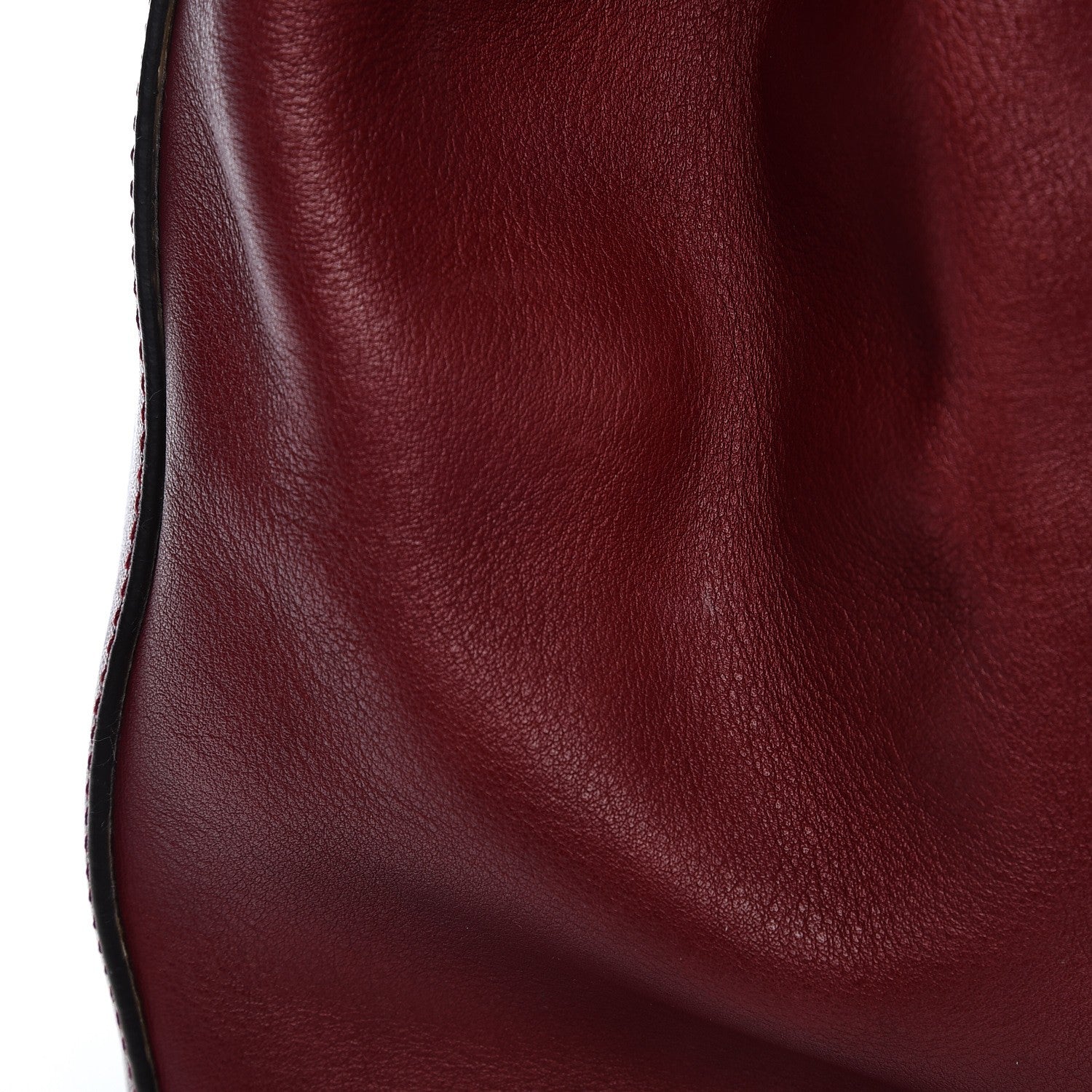 Fendi Vitello Elite Regular 2Jours Tote Rosso Scuro Ciliegia 14 of 16