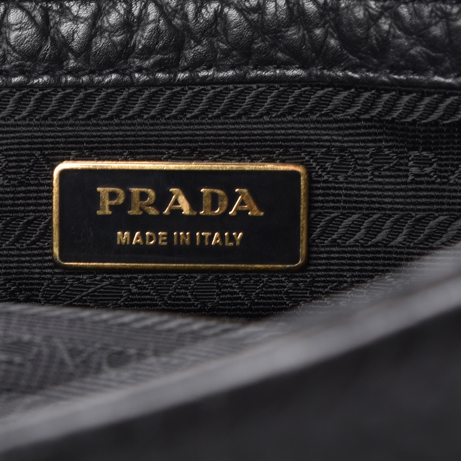 Prada Tessuto Nylon Calfskin Shoulder Bag Black 8 of 9