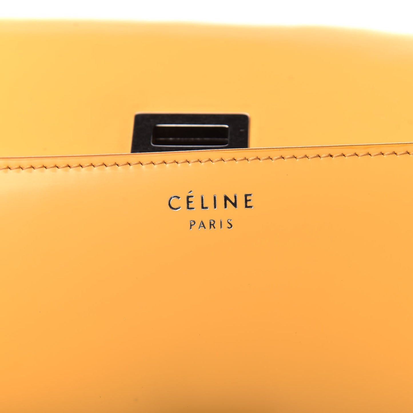 Spazzolato Calfskin Medium Classic Box Flap Bag Daffodil