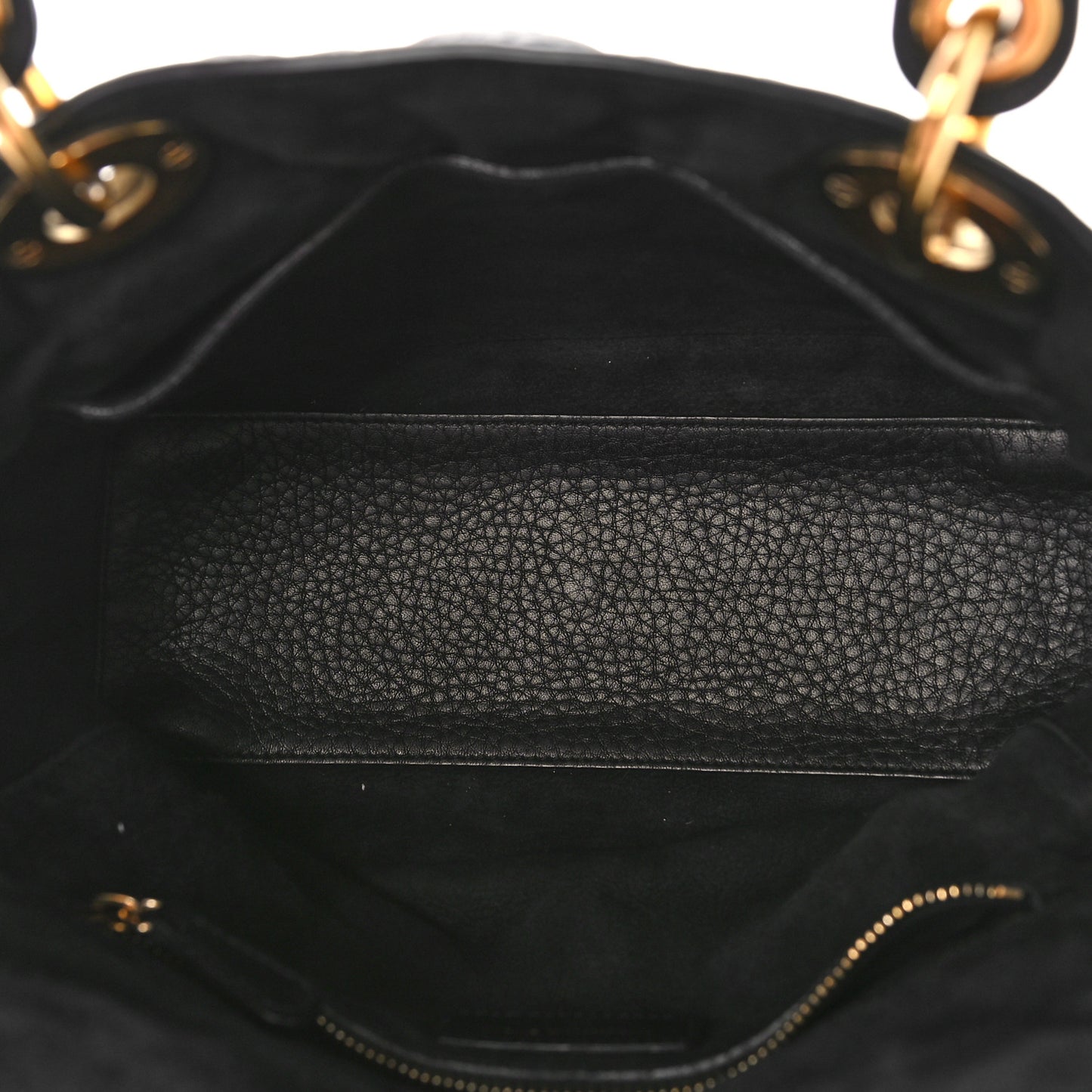 Grained Calfskin Cannage Medium Supple Lady Dior Black