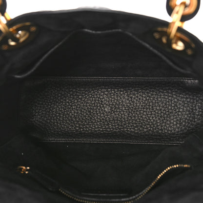 Christian Dior Grained Calfskin Cannage Medium Supple Lady Dior Black 5 of 11