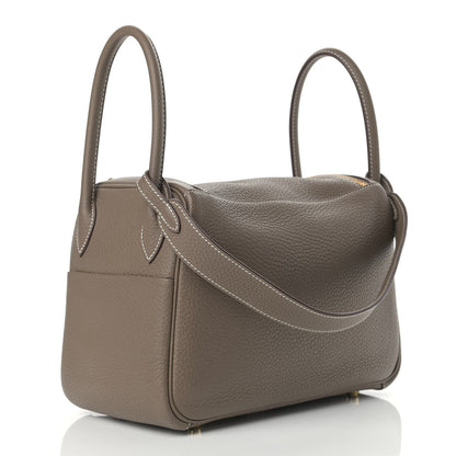 Hermes Taurillon Clemence Lindy 26 Etoupe 3 of 9