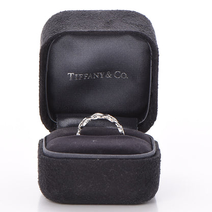 Tiffany 18K White Gold Diamond Hearts Eternity Band Ring 53 6.25 6 of 6
