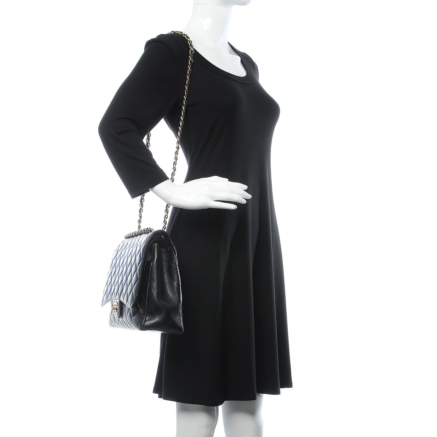 Chanel Caviar Quilted Maxi Double Flap Black 3 of 18