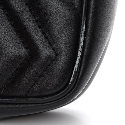 Gucci Calfskin Matelasse Super Mini GG Marmont Shoulder Bag Black 10 of 10
