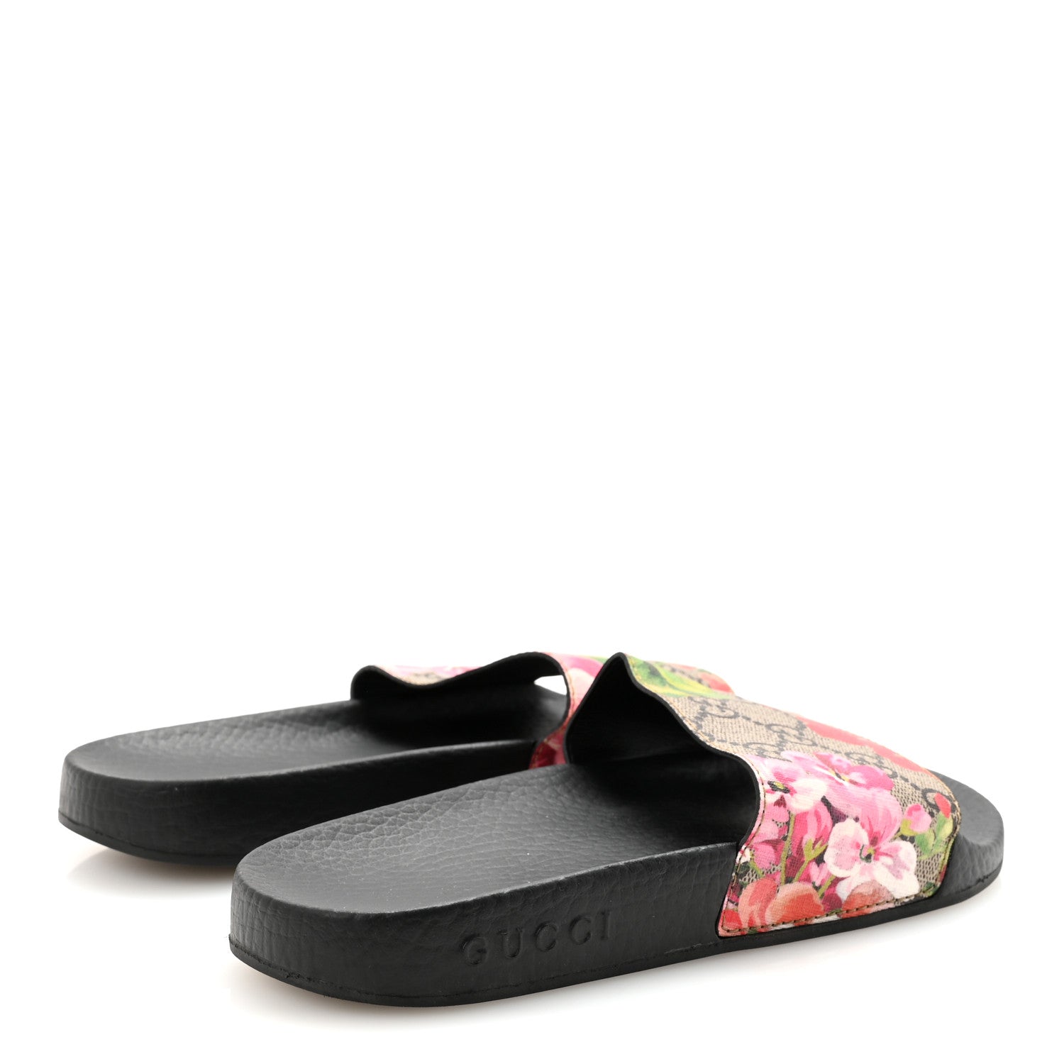 Gucci GG Supreme Monogram Blooms Slide Sandals 36 Beige Multicolor 5 of 9