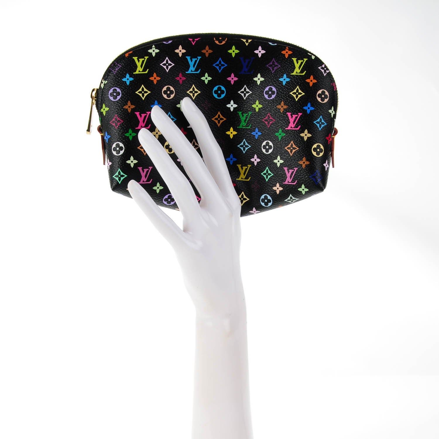 Louis Vuitton Monogram Multicolor Cosmetic Pouch Black Grenade 2 of 7
