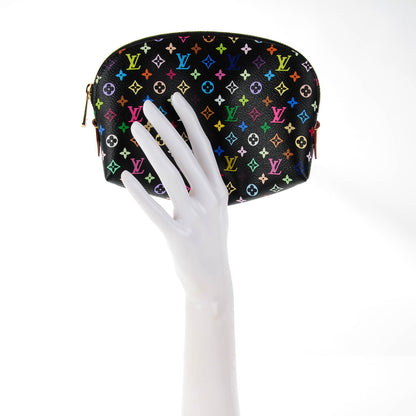 Louis Vuitton Monogram Multicolor Cosmetic Pouch Black Grenade 2 of 7