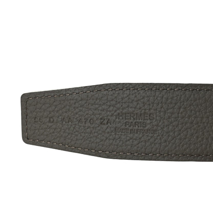 Hermes Box 135 Togo Reversible 32mm Rider Belt 95 Black Etain 3 of 6