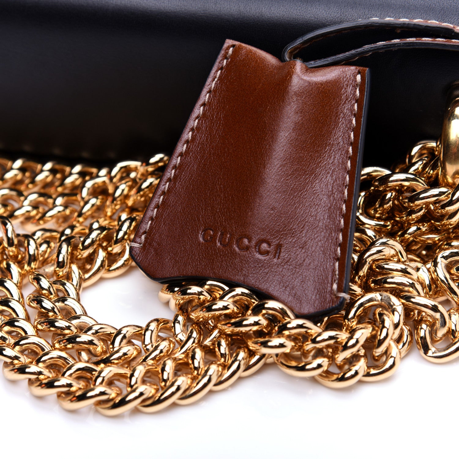 Gucci GG Supreme Monogram Calfskin Small Padlock Shoulder Bag Beige Black Cuir 12 of 13
