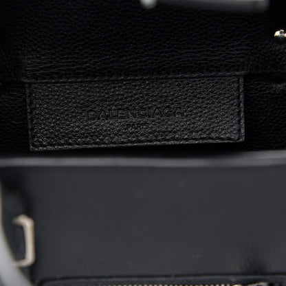 Balenciaga Grained Calfskin Papier Mini Flap Tote Black 8 of 9