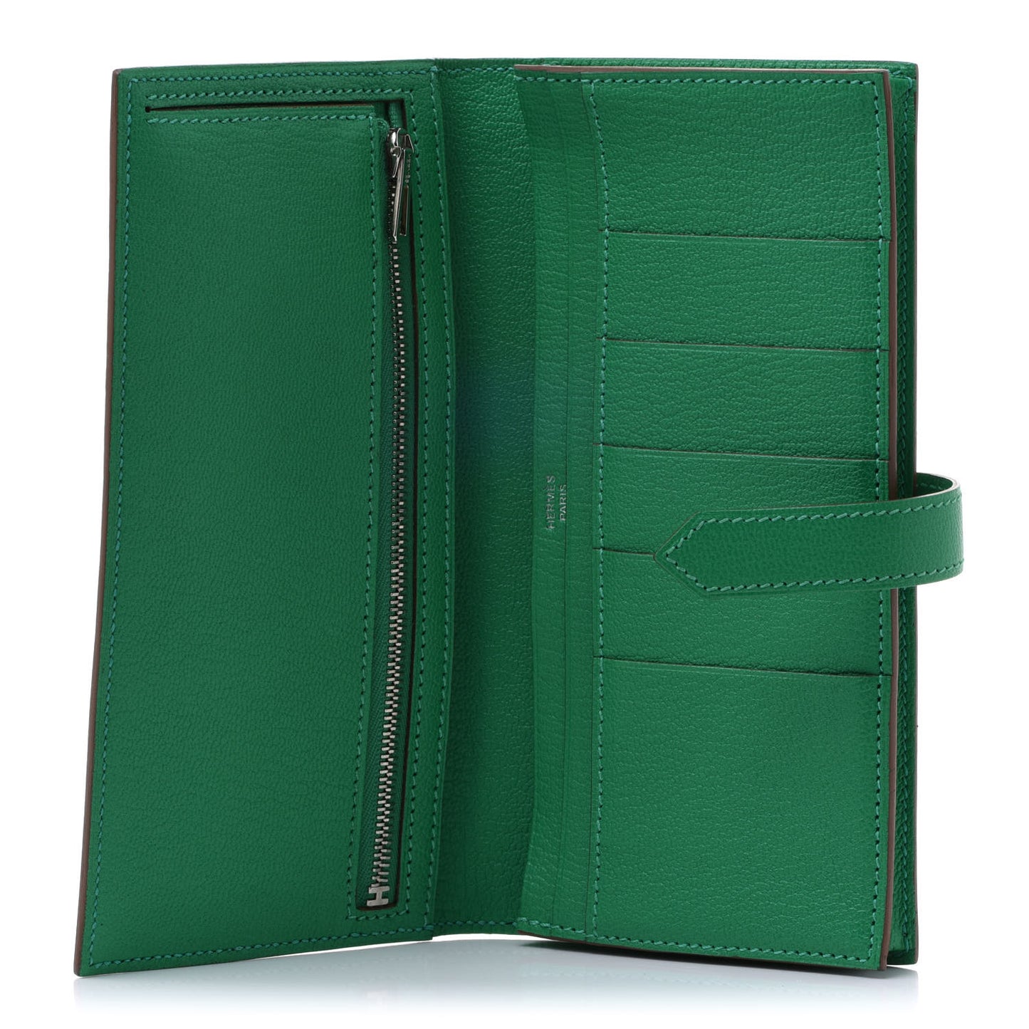 Chevre Mysore Bearn Gusset Wallet Menthe