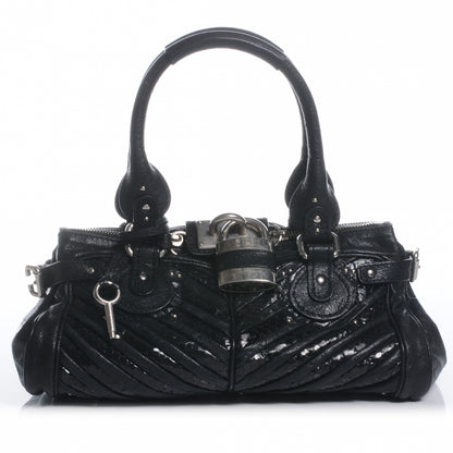 Chloe Python Chevron Paddington Black 1 of 9