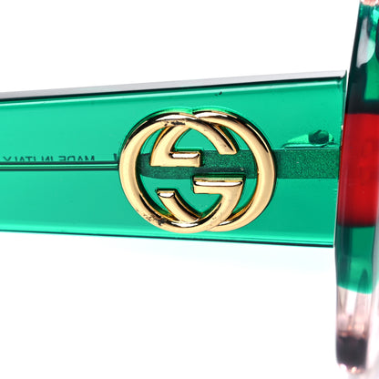Gucci Square Web Frame GG0178S Sunglasses Green Red 10 of 10