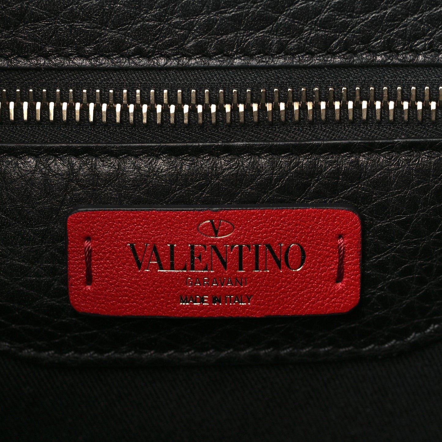 Grainy Calfskin Rockstud Single Handle Flap Bag Black