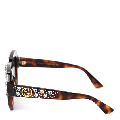Gucci Crystal Cat Eye Sunglasses GG0308S Havana 3 of 6