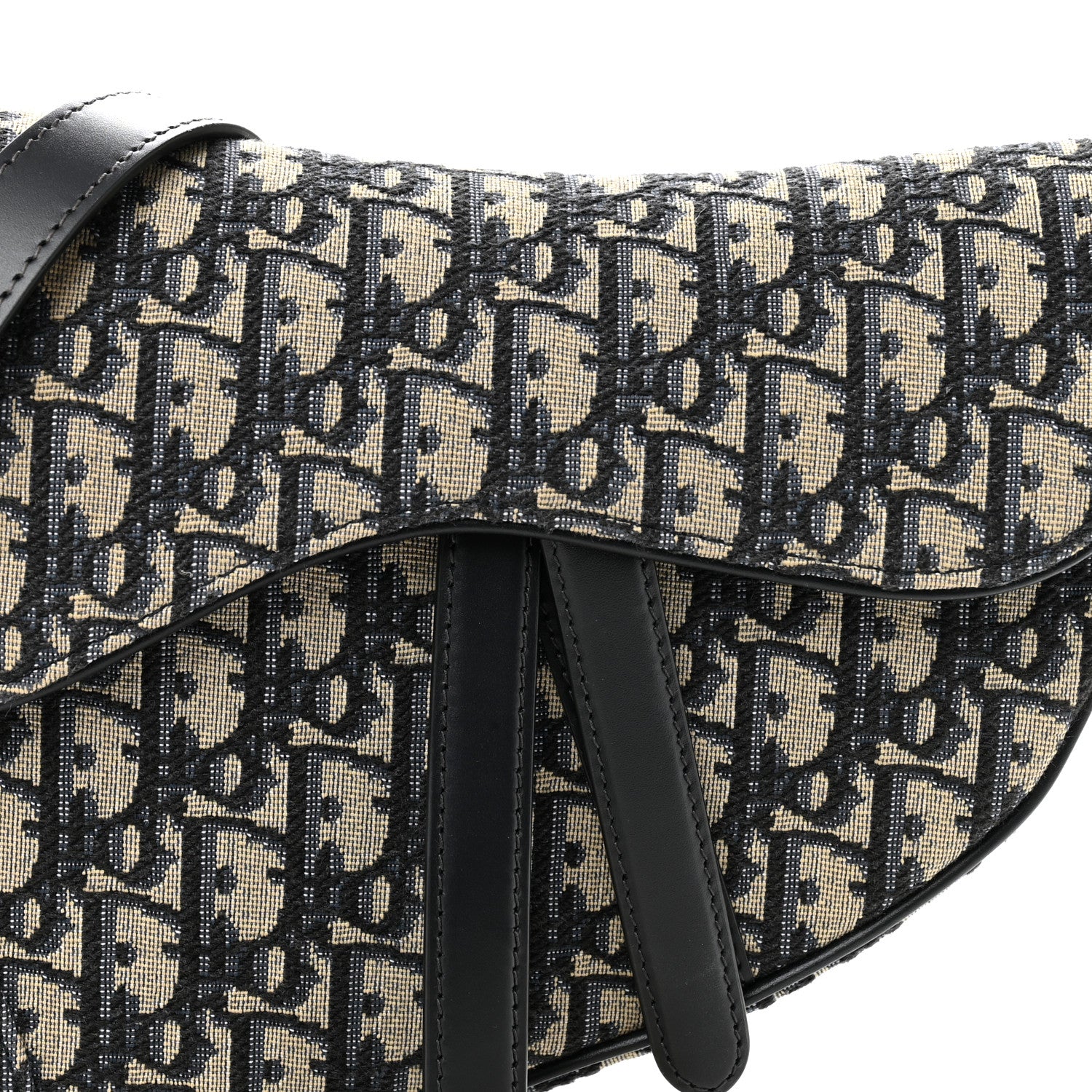 Christian Dior Oblique Saddle Bag With Strap Blue 8 of 10