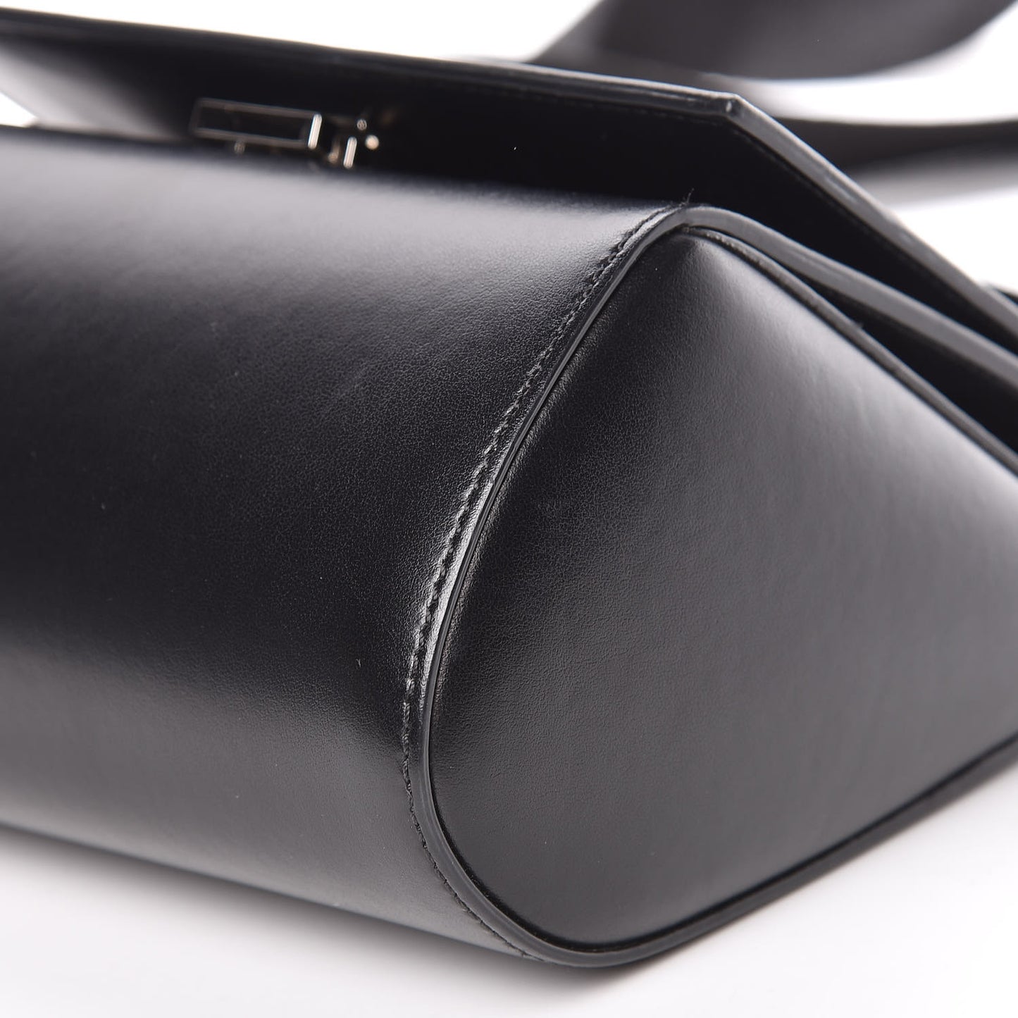 Calfskin Mini Pandora Box Logo Strap Crossbody Bag Black