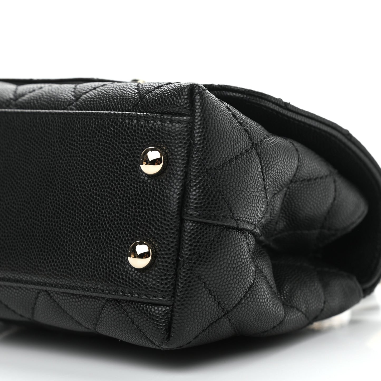 Caviar Quilted Extra Mini Coco Handle Flap Black