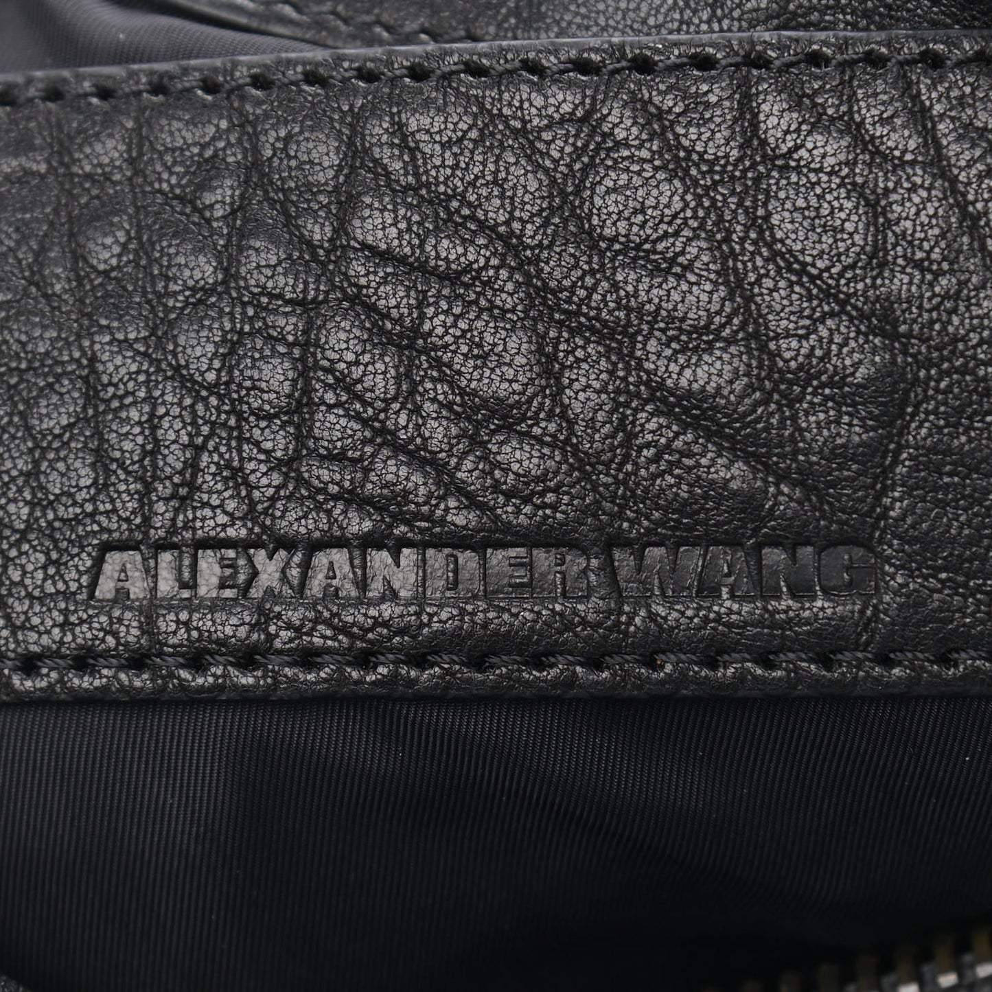 Pebbled Lambskin Rocco Black Matte Black Hardware