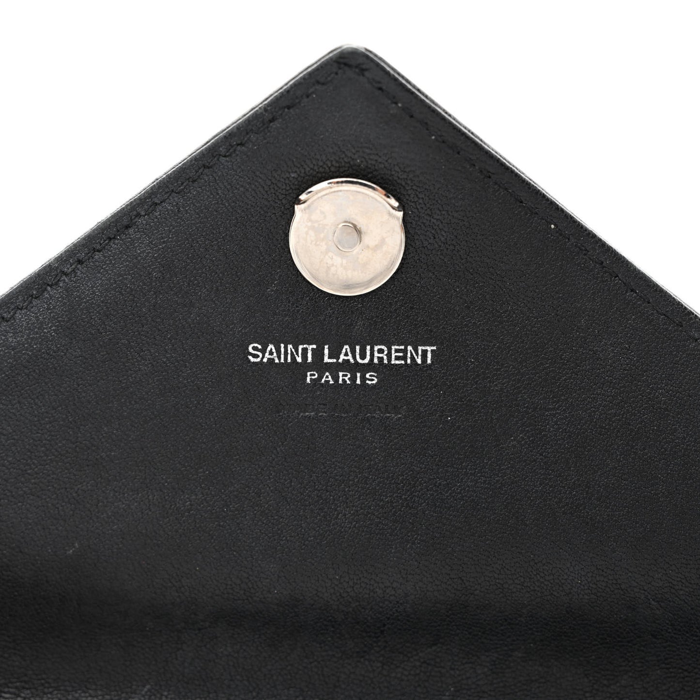 Saint Laurent Chevron Shoulder Bag Black