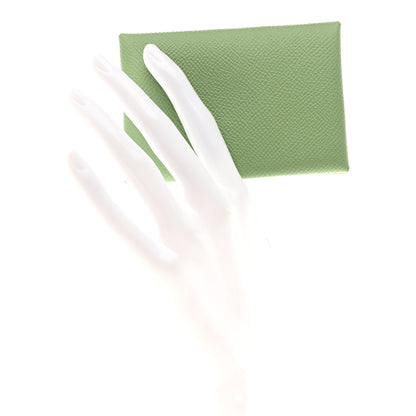 Hermes Epsom Calvi Duo Card Case Vert Criquet 2 of 7